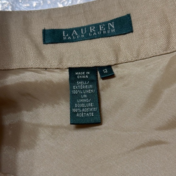 New Lauren Ralph Lauren Beige A-Line Skirt - Picture 4 of 4